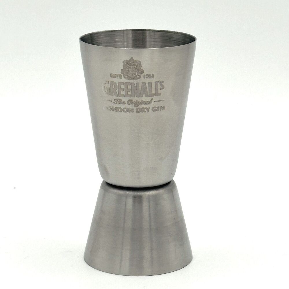 GREENALL’S Stainless Double Jigger Shot Glass Measure Bar Tool Cocktail Spirit